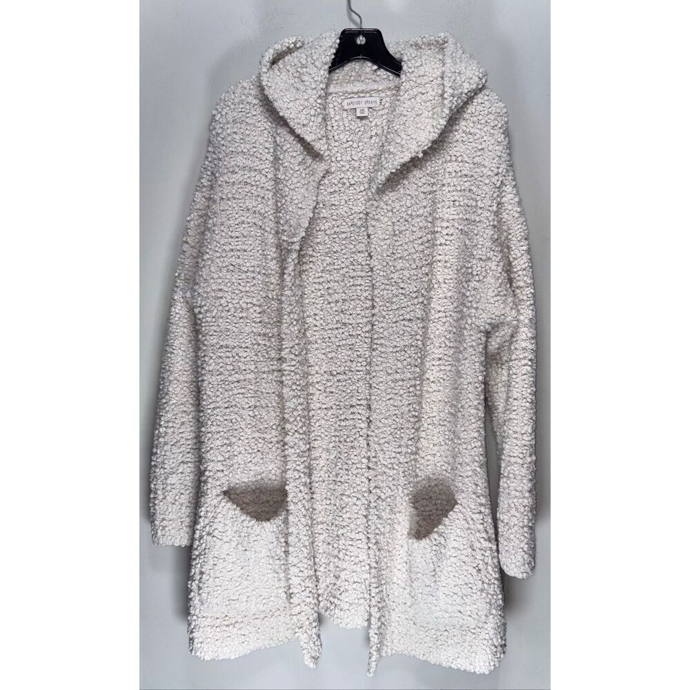Barefoot Dreams CozyChic boucle hooded cardigan size small